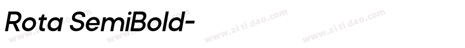 Rota SemiBold字体转换